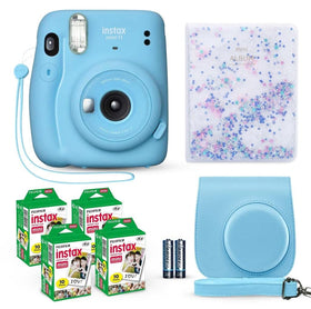 Fujifilm Instax Mini 11 Sky Blue camera ready for instant selfies