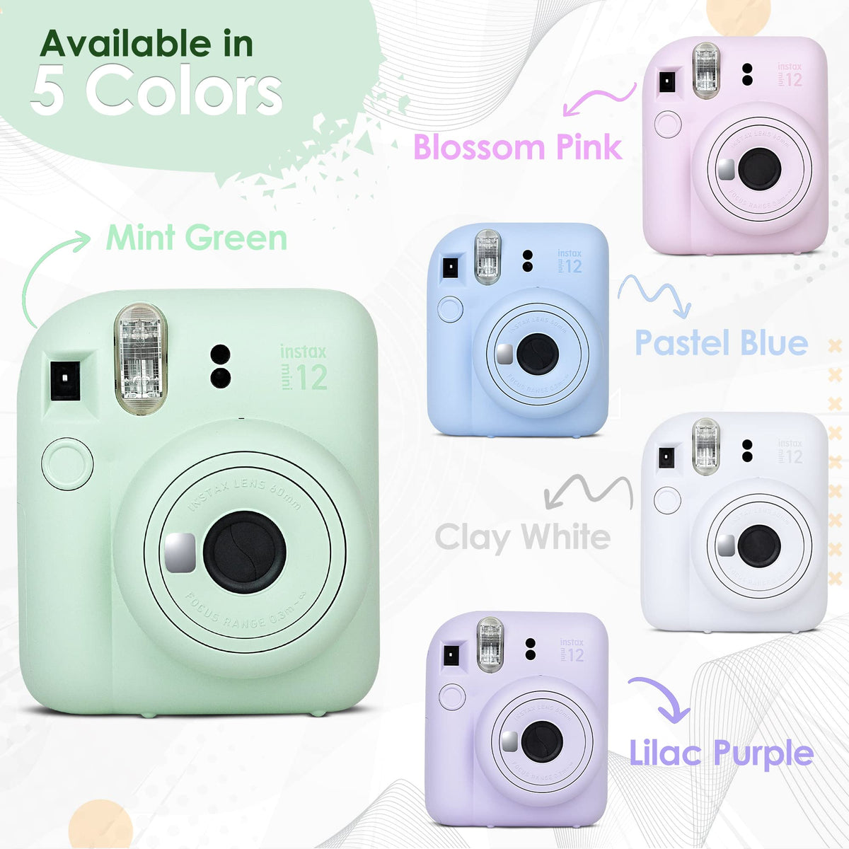 Fujifilm Instax Mini 12 64-photo album for safe storage.