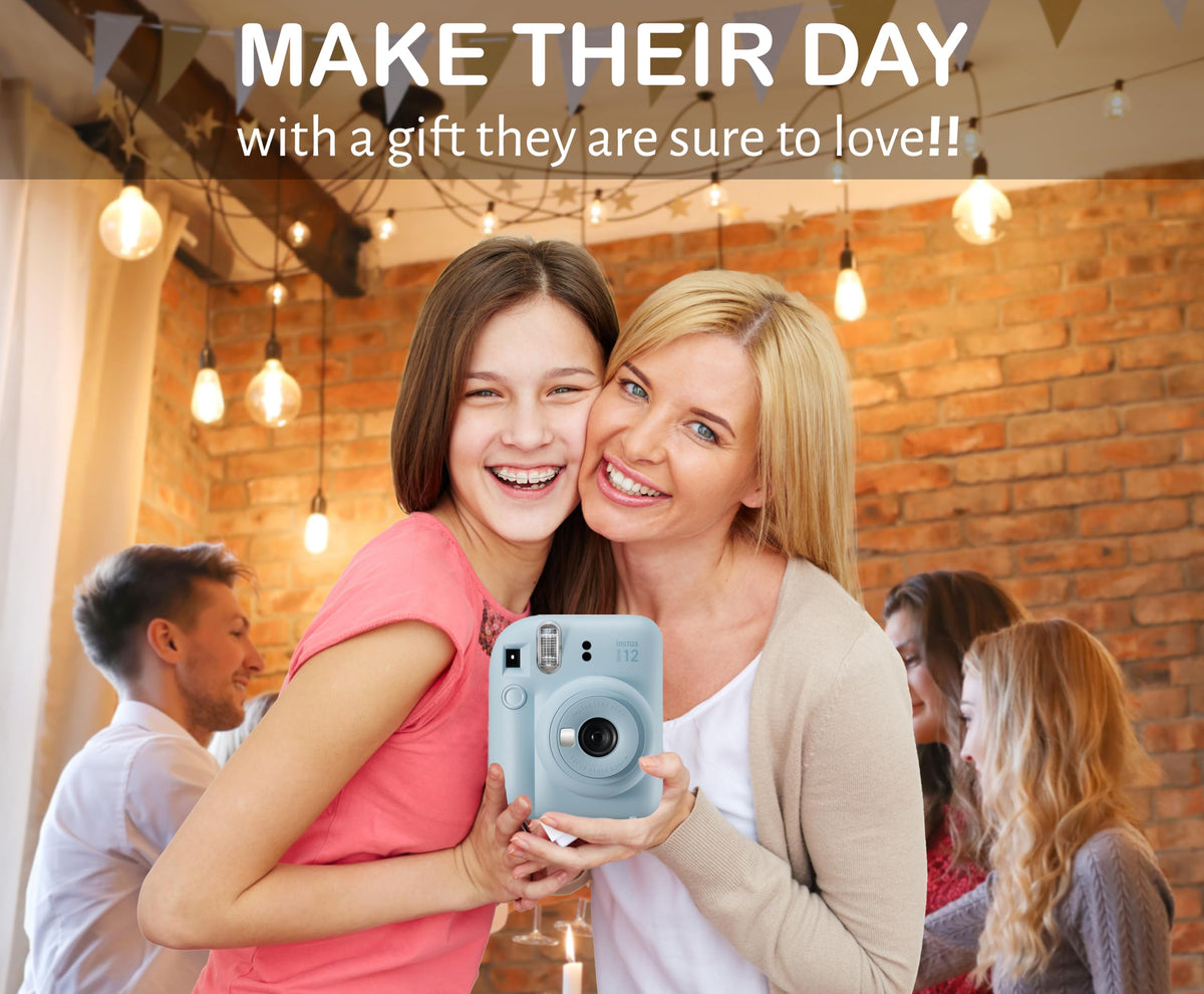 Automatic flash on Instax Mini 12 improves lighting in dim settings