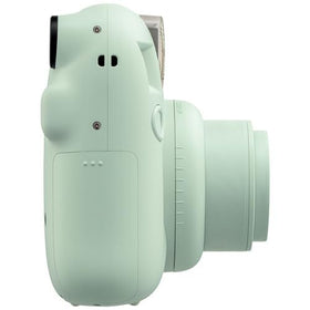 Fujifilm Instax Mini 12 automatic exposure and flash for balanced lighting.