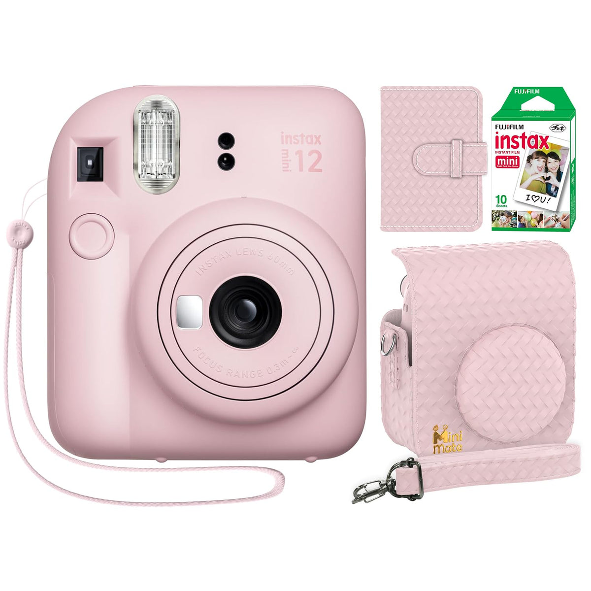Fujifilm Instax Mini 12 Blossom Pink camera providing instant prints on the go.