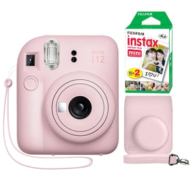 Fujifilm Instax Mini 12 Blossom Pink front view for quick, shareable memories