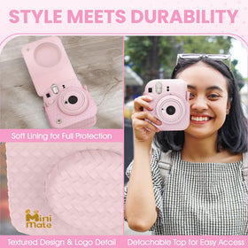 Built-in flash on the Fujifilm Instax Mini 12 Blossom Pink.