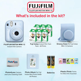 Fujifilm Instax Mini 12 bundle with 60-sheet film for instant photos