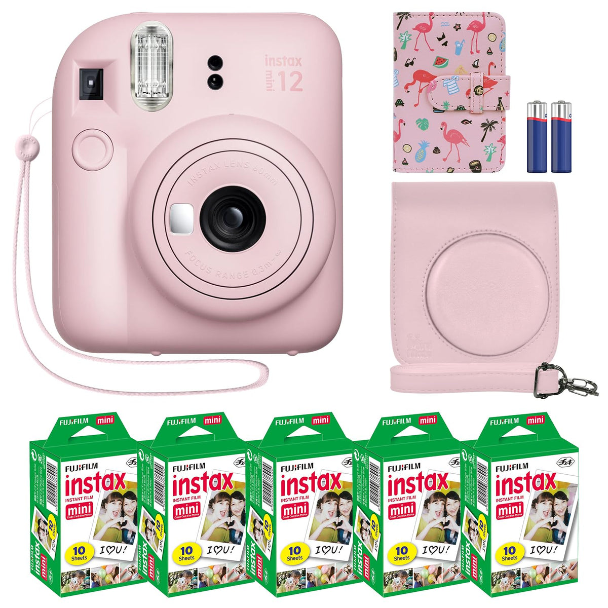 Fujifilm Instax Mini 12 camera Blossom Pink with compact design for instant prints