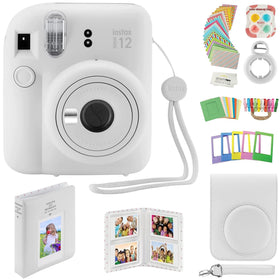 Fujifilm Instax Mini 12 camera case in Clay White protects the camera on the go.