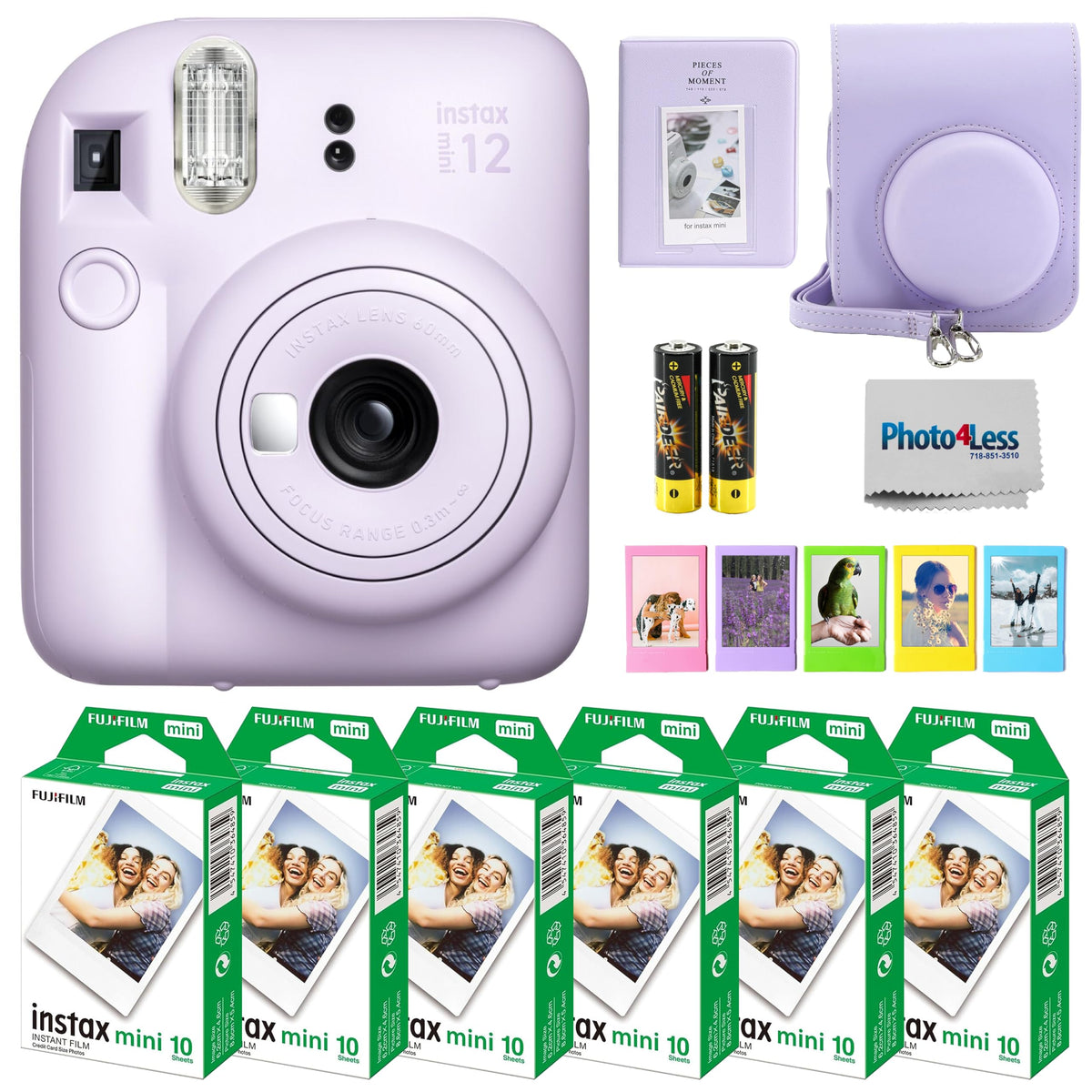 Fujifilm Instax Mini 12 front view showing compact design for on-the-go memories