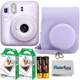 Fujifilm Instax Mini 12 camera in lilac purple ready for instant memories