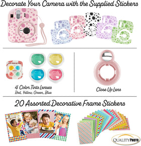 Camera sticker adding personality to the Fujifilm Instax Mini 12