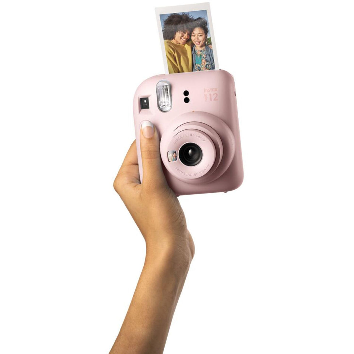 Fujifilm Instax Mini 12 camera strap included for portable shooting