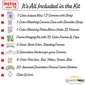 Decorative frames to display Instax Mini 12 prints in a stylish setup.
