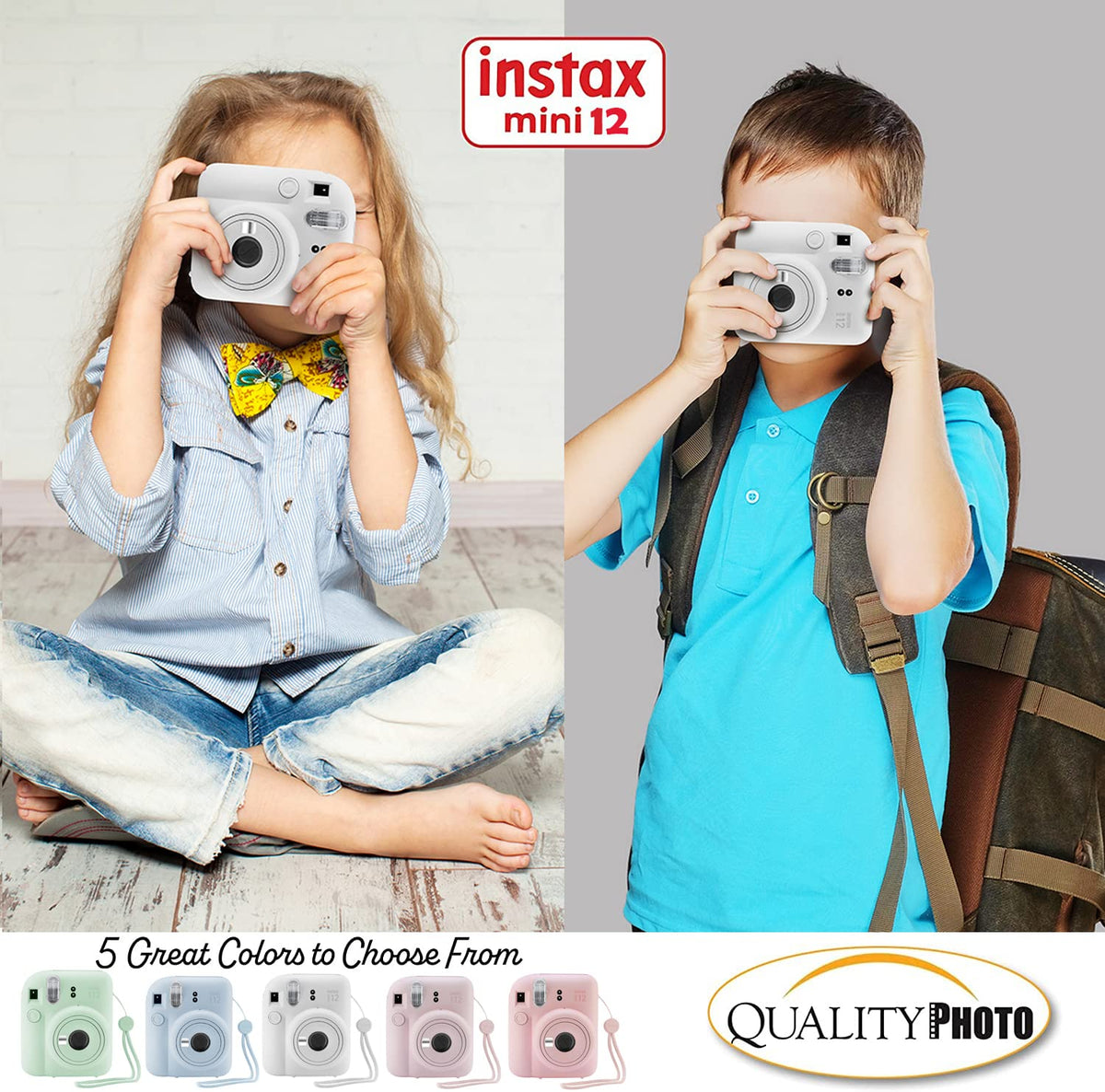 Fujifilm Instax Mini 12 in-use kit demonstrates easy creativity in photos.