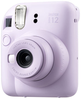 Fujifilm Instax Mini 12 Lilac twist-on lens for close-up portraits.