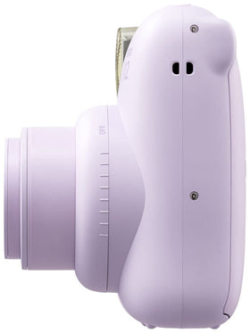 Fujifilm Instax Mini 12 Lilac selfie mirror helps frame portraits easily.