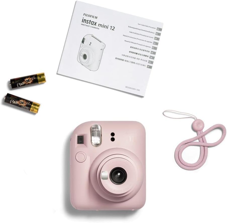 Fujifilm Instax Mini 12 olive green mini-film compatibility note.