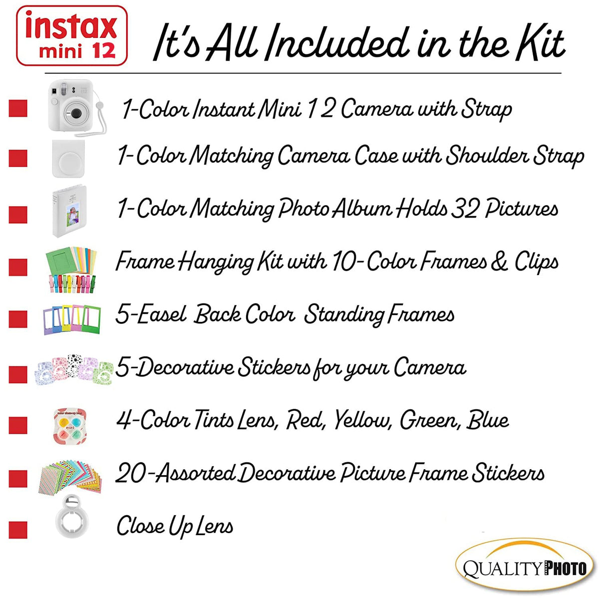 Fujifilm Instax Mini 12 photo album keeps instant memories neatly organized.