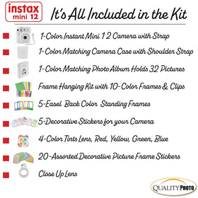 Fujifilm Instax Mini 12 photo album keeps instant memories neatly organized.