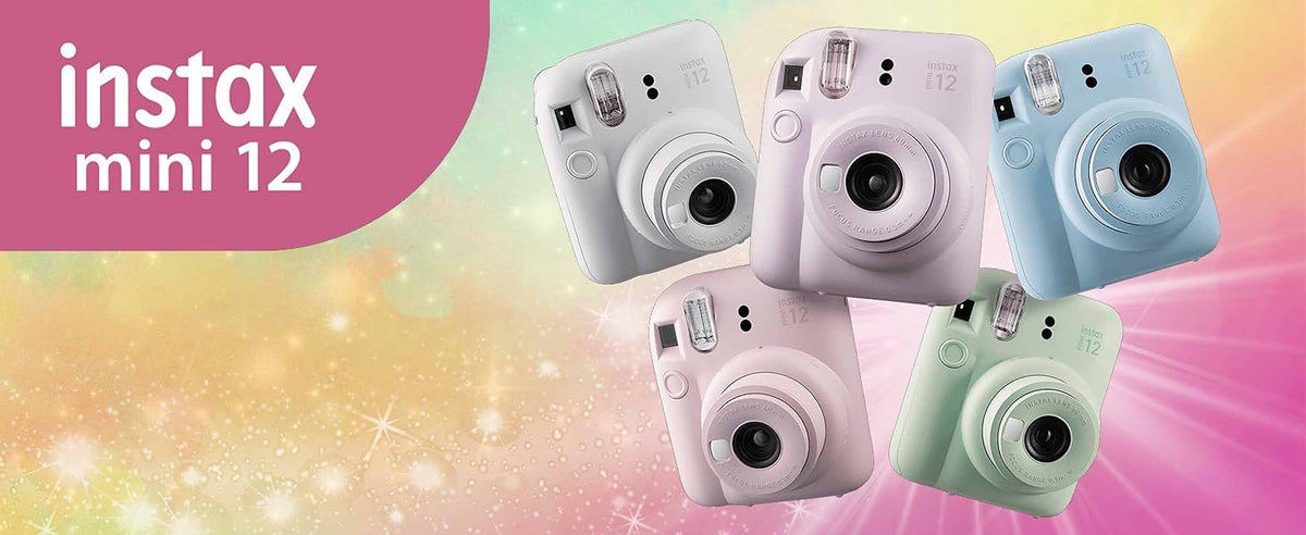 FUJIFILM Instax Mini 12 photo album stores up to 64 memories with protection.