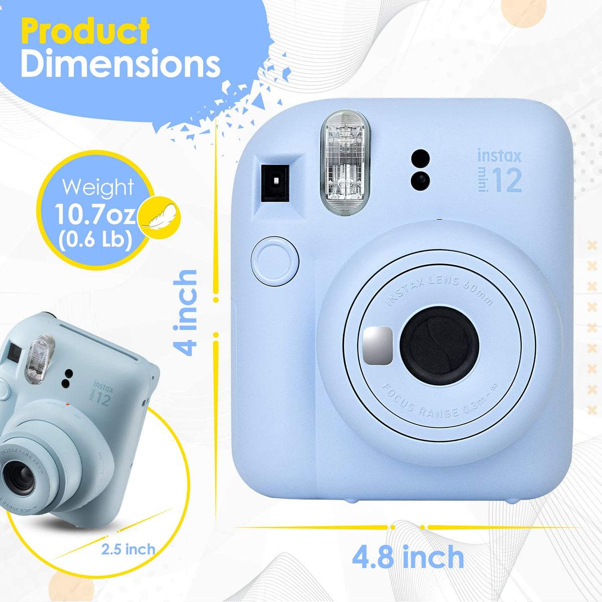 Fujifilm Instax Mini 12 printing in seconds, bright results for walls and albums.