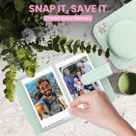 Travel-ready mint green Instax Mini 12 bundle for adventures and gifting.