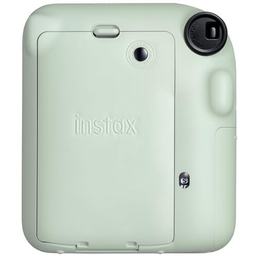 Fujifilm Instax Mini 12 twist-to-power-on design for quick photo moments.