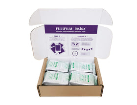 Fujifilm Instax Mini 120-exposures pack with white borders for instant keepsakes.