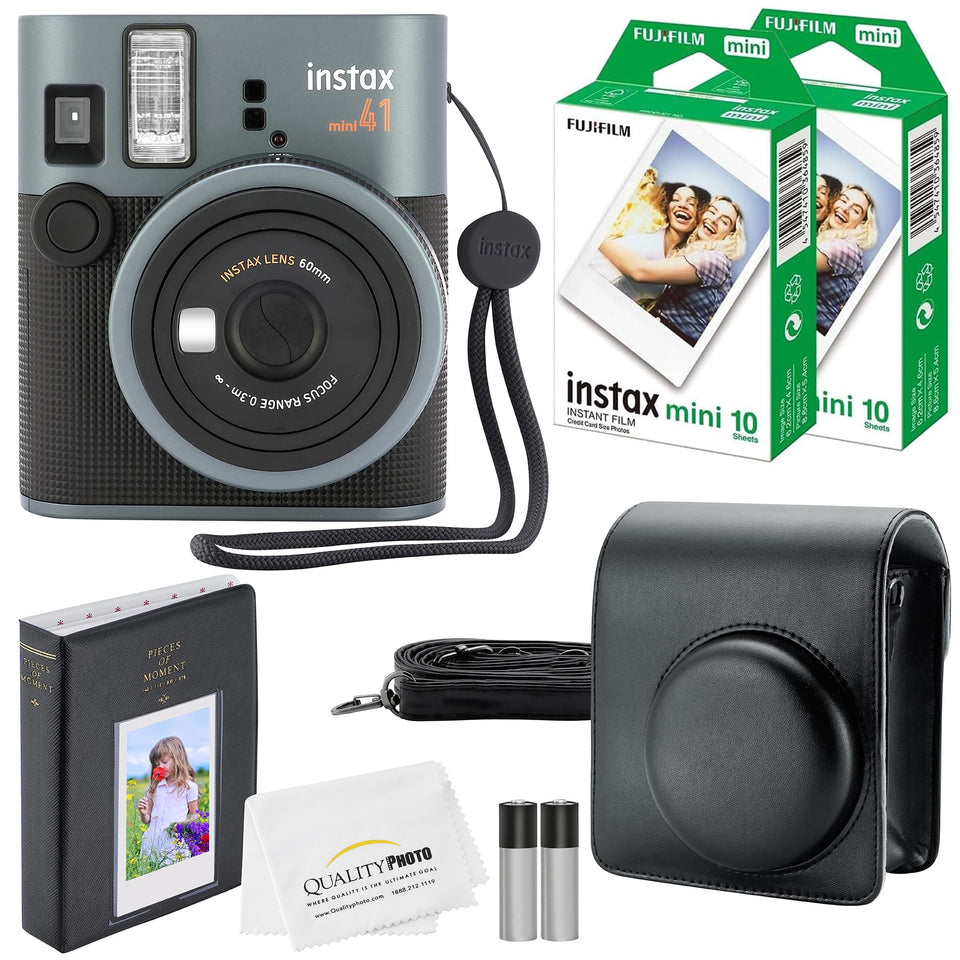 Fujifilm Instax Mini 41 camera ready for instant photos on the go.