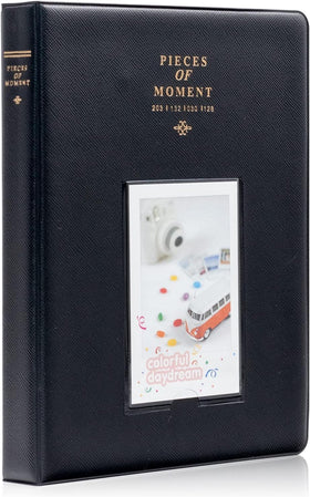 Fujifilm Instax Mini 64-photo album black keeps your pictures organized.
