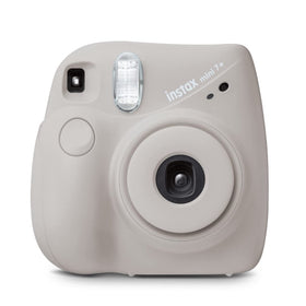 Fujifilm Instax Mini 7+ renewed front view, portable and easy to carry on trips.