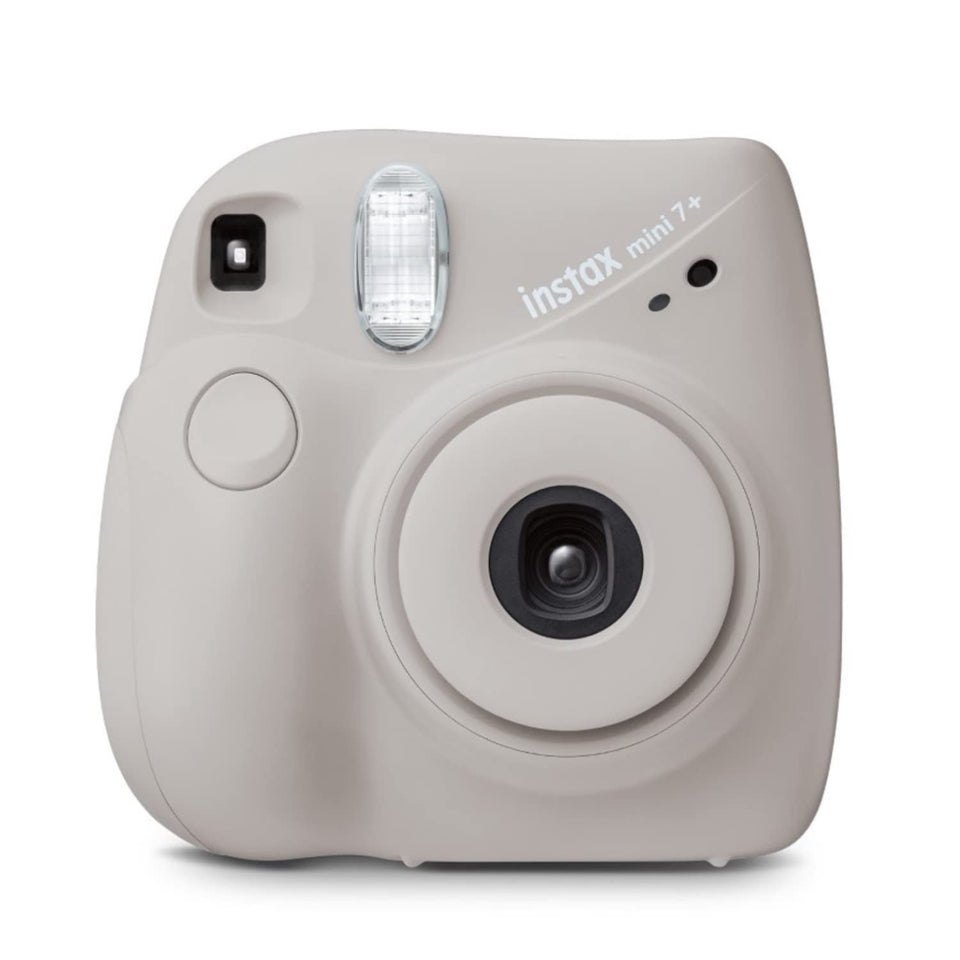 Fujifilm Instax Mini 7+ renewed front view, portable and easy to carry on trips.