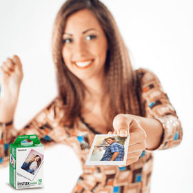 Fujifilm INSTAX Mini 8 camera with loaded film for instant memories