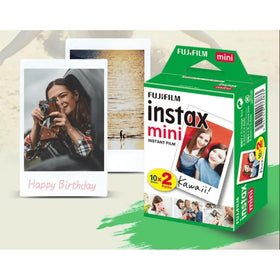 Credit-card size Instax film with stylish borders for personalized keepsakes.