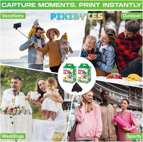 Fujifilm film next to credit card demonstrating compact portability