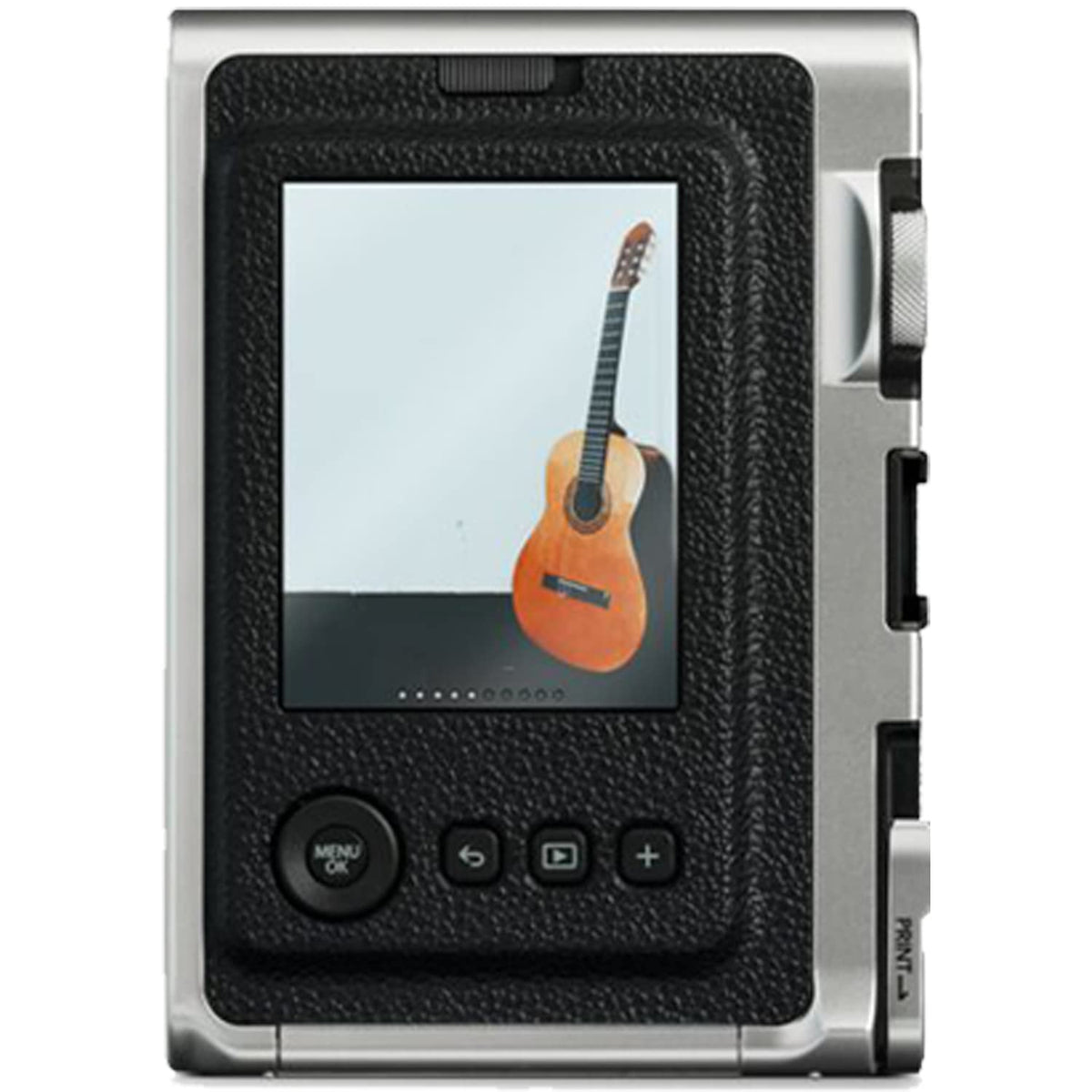 Black Fujifilm Instax Mini EVO with protective case