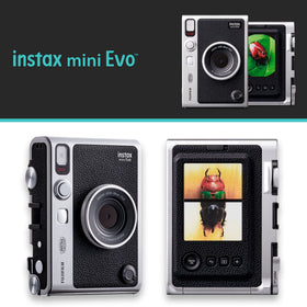 Instax Mini EVO dial and lens controls for creative adjustments