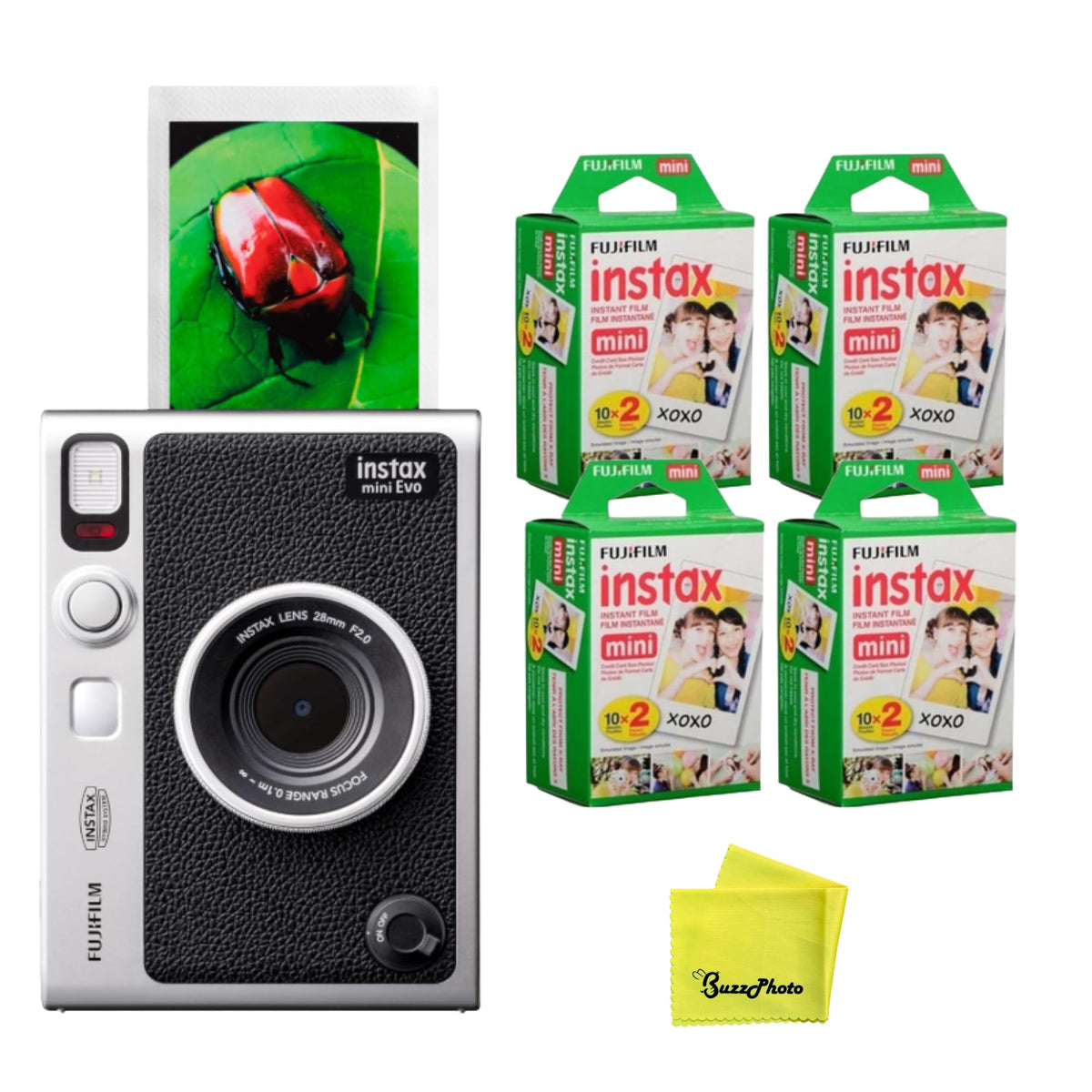 Fujifilm Instax Mini EVO camera delivering instant prints and 100 expression options for creative shots
