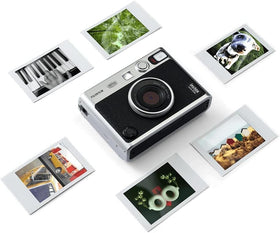 Fujifilm Instax Mini EVO print-output demonstrates 2.4 x 1.8 inch prints.
