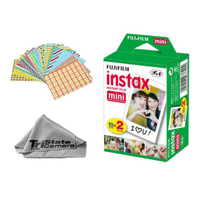 Fujifilm Instax Mini film 20 sheets deliver crisp, vibrant instant photos.