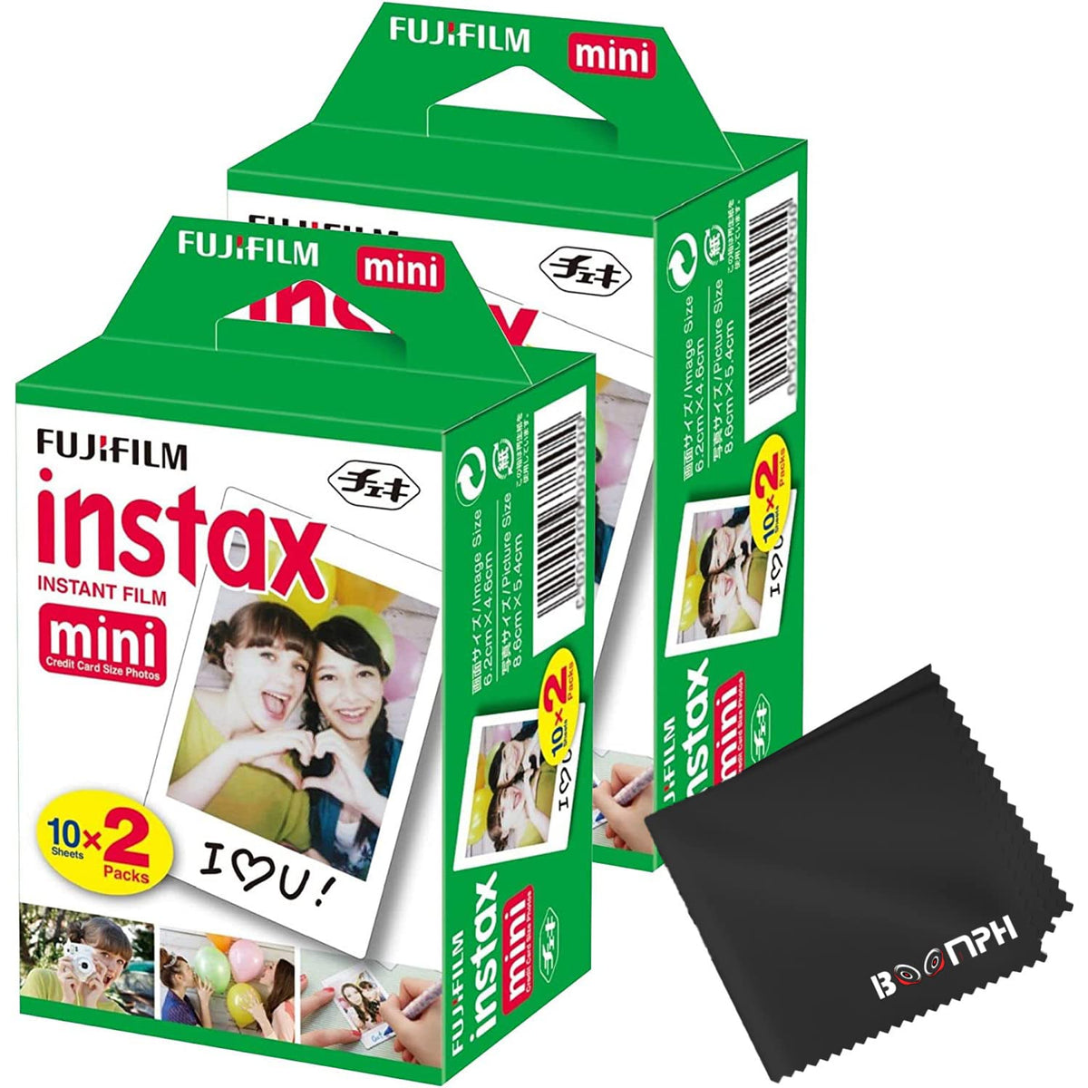 Fujifilm Instax Mini film box with a 40-shot pack for quick memories.