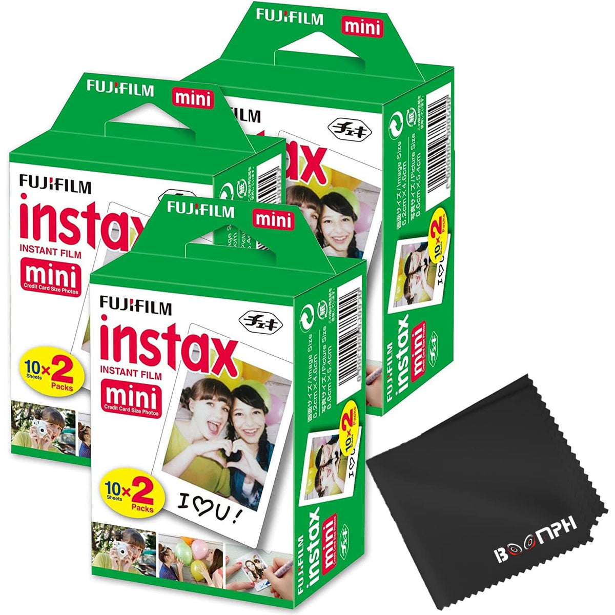 Fujifilm Instax Mini film 60 shoots total pack for on-the-go memories.