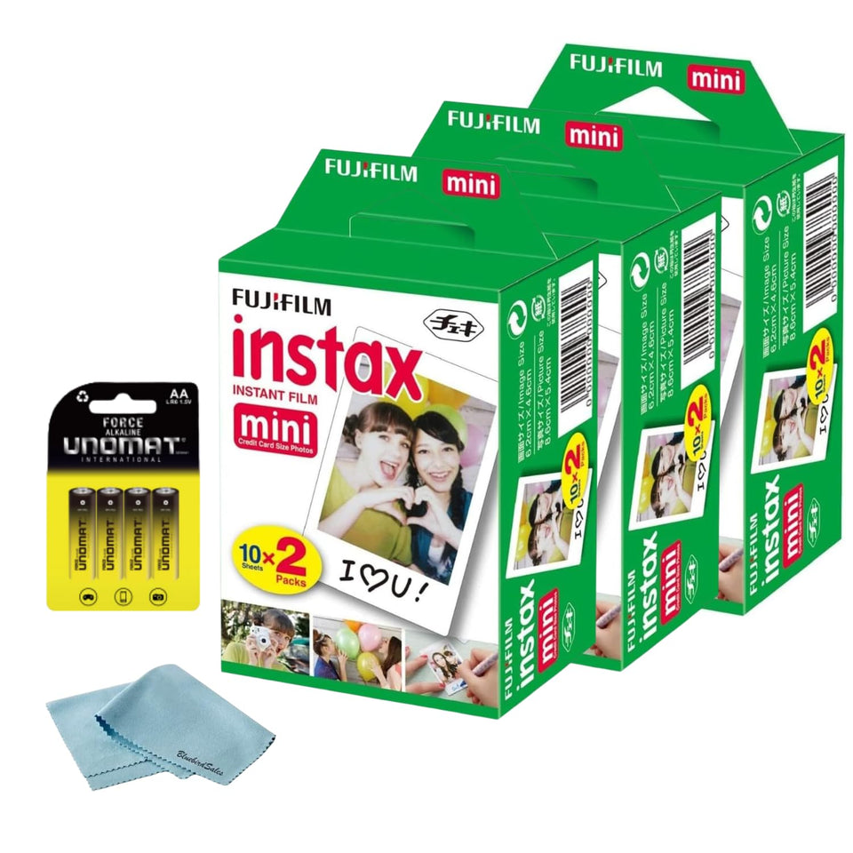 Fujifilm Instax Mini film 60 shots pack for quick, vibrant prints