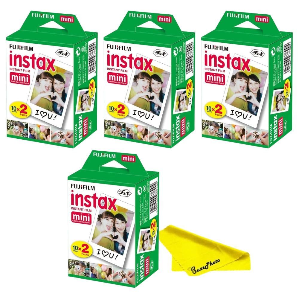 Fujifilm Instax Mini film 80 sheets pack for crisp instant photos, ideal for on-the-go memories.