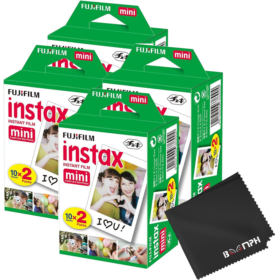 Fujifilm Instax Mini film 80 shots pack for vibrant instant prints.