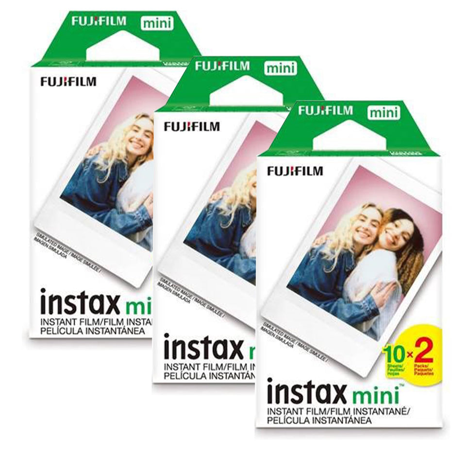 Fujifilm Instax Mini film bundle shows 50 sheets for easy storage and quick prints
