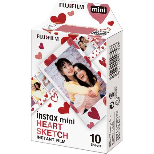 Fujifilm Instax Mini Heart Sketch design adds romantic borders for personal memories