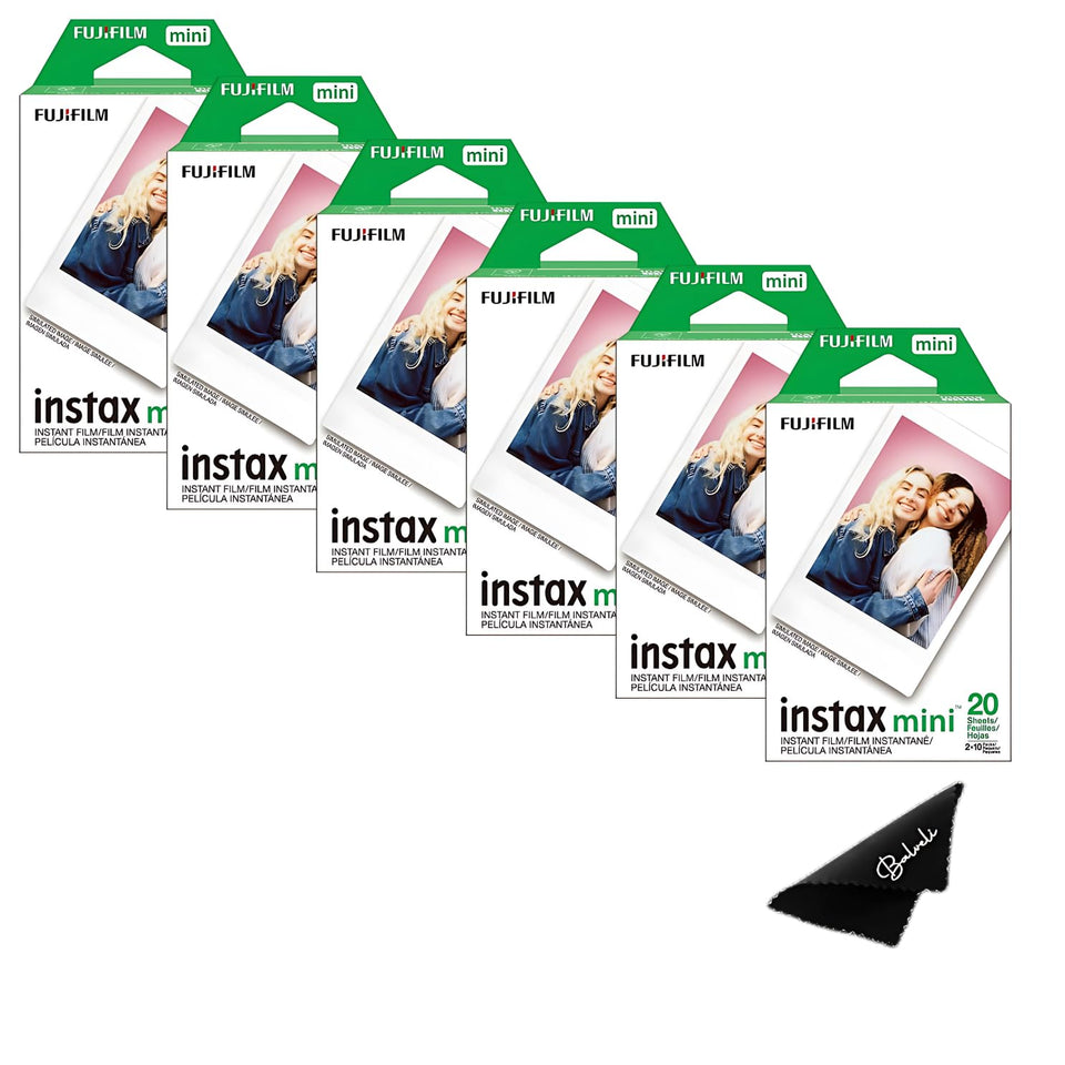Six twin packs of Fujifilm Instax Mini Film ISO 800 for vivid, instant prints
