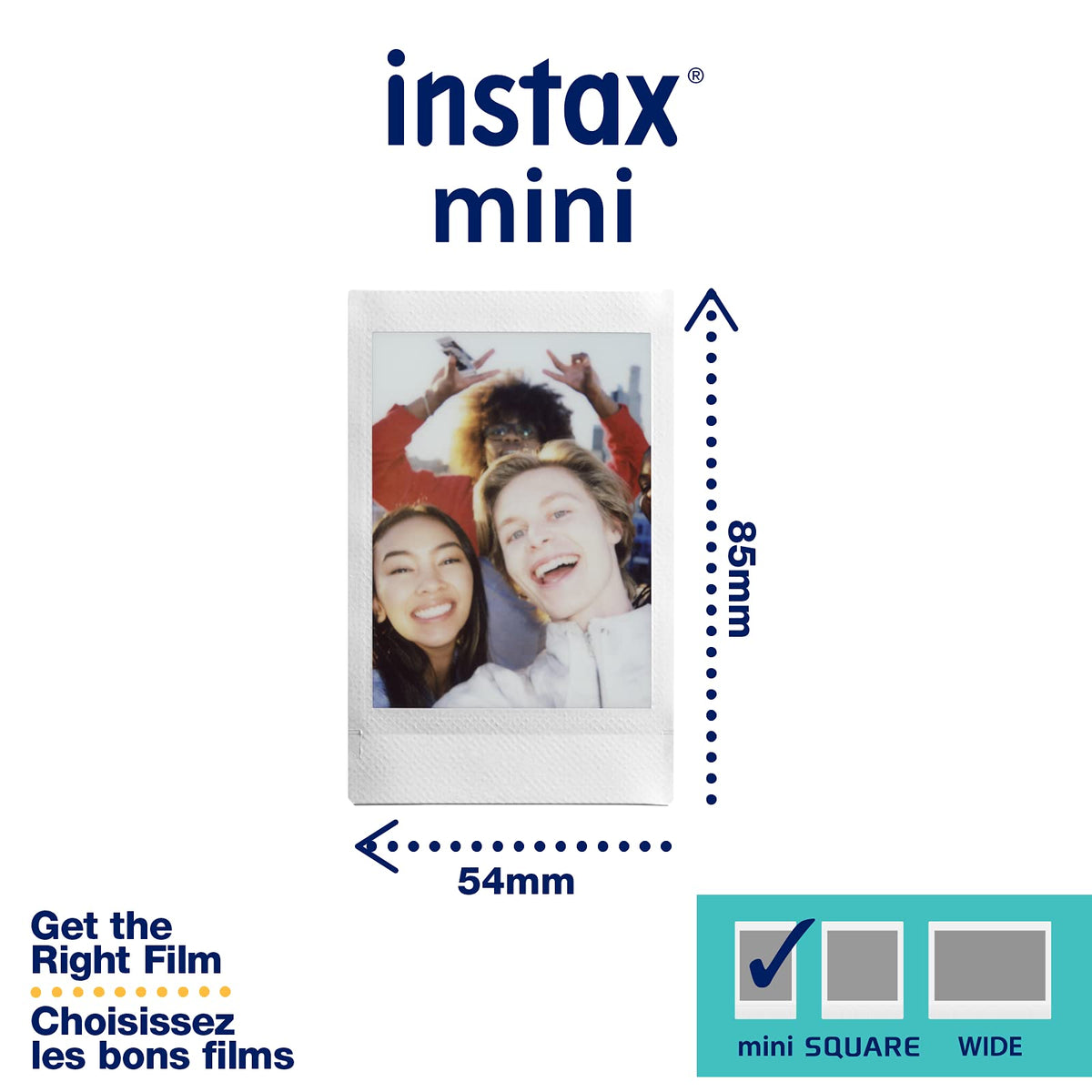 Fujifilm Instax Mini film ISO 800 supports clear, fast snapshots.