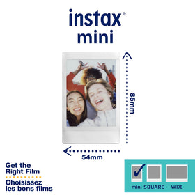 Fujifilm Instax Mini film ISO 800 supports clear, fast snapshots.