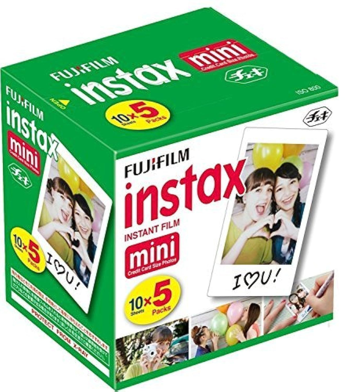 Fujifilm Instax Mini film pack with 10 sheets for instant photos and sharp results