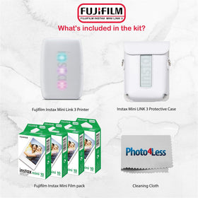 Instax Mini 40 sheets film pack for rapid, vibrant prints.